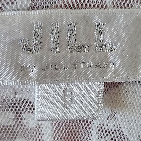 Jill by Jill Stuart White Textured Lace Romper Sz S Elegant Feminine Resortwear - Picture 6 of 16